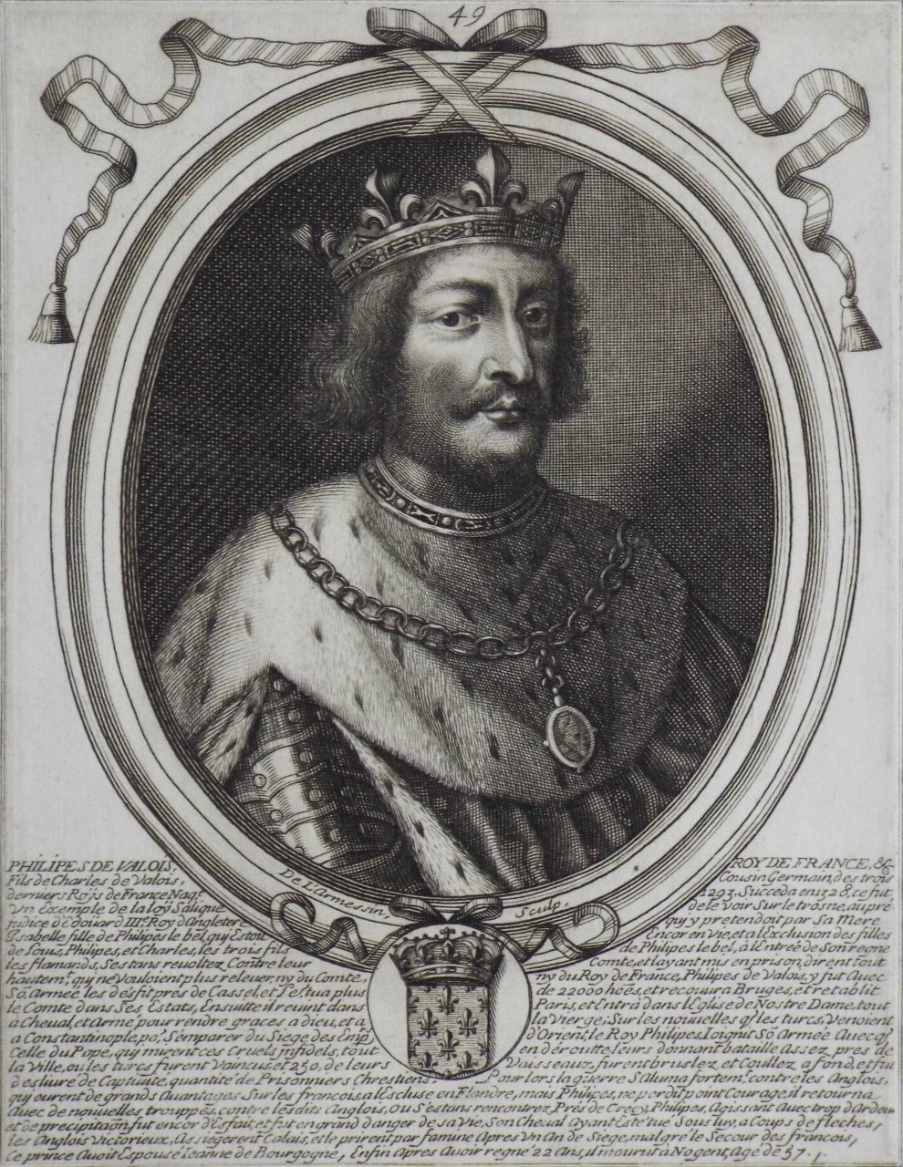 Print - Philipes de Valois Roy de France